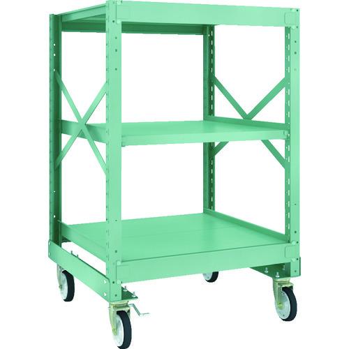 (直送品)TRUSCO R3型ボルト式中量棚W900XD900XH1400 3段 Φ150 ゴムキャ...