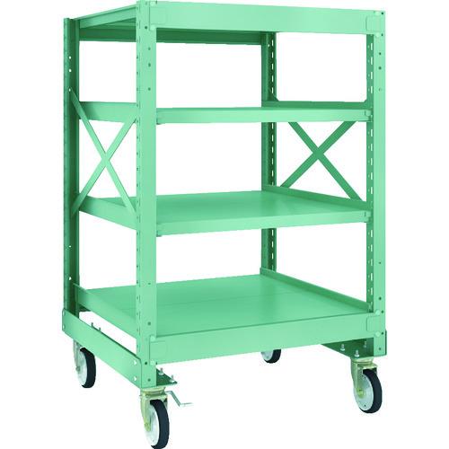 (直送品)TRUSCO R3型ボルト式中量棚W900XD900XH1400 4段 Φ150 ゴムキャ...