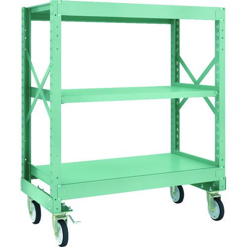 (直送品)TRUSCO R3型ボルト式中量棚W1200XD600XH1400 3段 Φ150 ゴムキ...