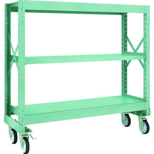 (直送品)TRUSCO R3型ボルト式中量棚W1500XD500XH1400 3段 Φ150 ゴムキ...