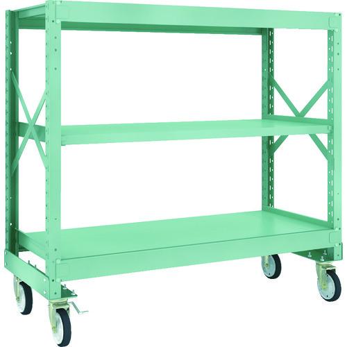 (直送品)TRUSCO R3型ボルト式中量棚W1500XD600XH1400 3段 Φ150 ゴムキ...