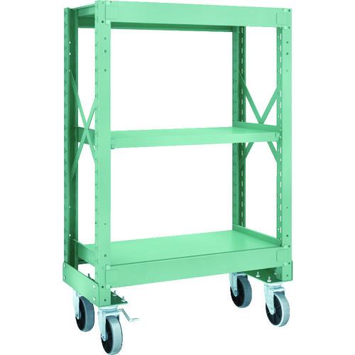 (直送品)TRUSCO R3型ボルト式中量棚W900XD500XH1400 3段 Φ150 ウレタン...