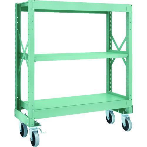 (直送品)TRUSCO R3型ボルト式中量棚W1200XD500XH1400 3段 Φ150 ウレタ...