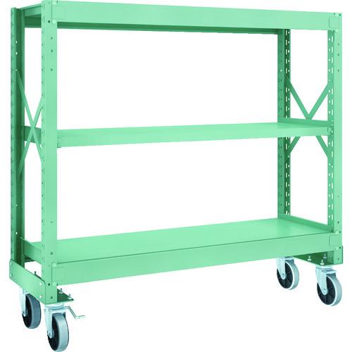 (直送品)TRUSCO R3型ボルト式中量棚W1500XD500XH1400 3段 Φ150 ウレタ...