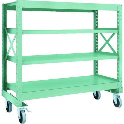 (直送品)TRUSCO R3型ボルト式中量棚W1500XD600XH1400 4段 Φ150 ウレタ...