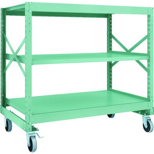 (直送品)TRUSCO R3型ボルト式中量棚W1500XD900XH1400 3段 Φ150 ウレタ...