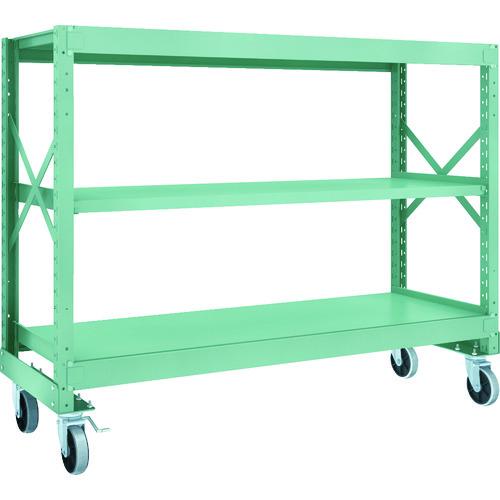 (直送品)TRUSCO R3型ボルト式中量棚W1800XD600XH1400 3段 Φ150 ウレタ...