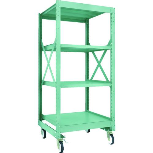 (直送品)TRUSCO R3型ボルト式中量棚W900XD900XH2000 4段 Φ150 ゴムキャ...