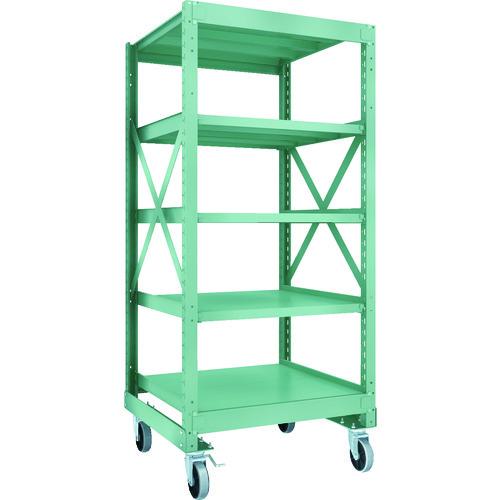 (直送品)TRUSCO R3型ボルト式中量棚W900XD900XH2000 5段 Φ150 ウレタン...