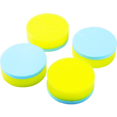 TRUSCO ワックス用スポンジ 丸 4個 TWS1