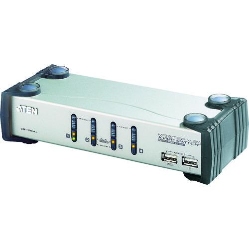 ATEN KVMP((TM上))スイッチ 4ポート/USB/VGA/オーディオ/USB2.0ハブ2ポ...