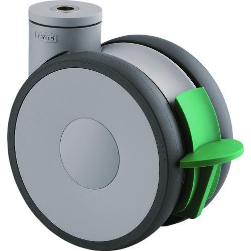 テンテキャスター 高性能旋回双輪キャスター“LINEA”(ポリウレタン車) φ125 自在式(方向ロ...