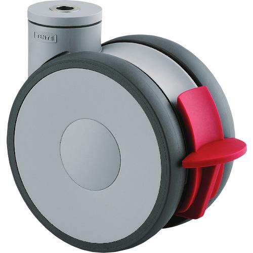 テンテキャスター 高性能旋回双輪キャスター“LINEA”(ポリウレタン車) φ125 自在式(トータ...