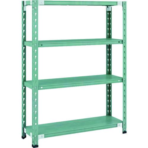 (直送品)TRUSCO CB型セミボルトレス軽量棚 900X300XH1200 4段 グリーン CB...