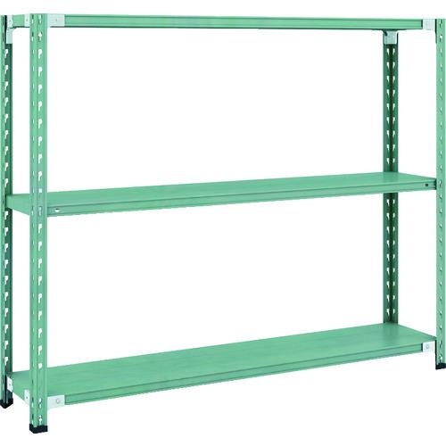 (直送品)TRUSCO CB型セミボルトレス軽量棚 1500X300XH1200 3段 グリーン C...