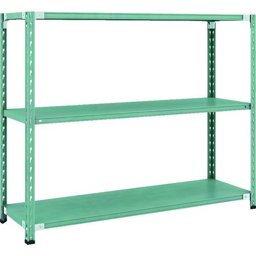 (直送品)TRUSCO CB型セミボルトレス軽量棚 1500X450XH1200 3段 グリーン C...