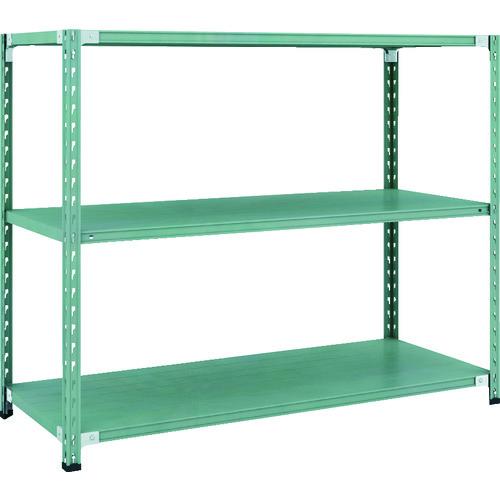 (直送品)TRUSCO CB型セミボルトレス軽量棚 1500X600XH1200 3段 グリーン C...