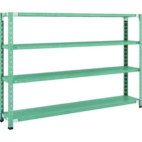(直送品)TRUSCO CB型セミボルトレス軽量棚 1800X300XH1200 4段 グリーン C...
