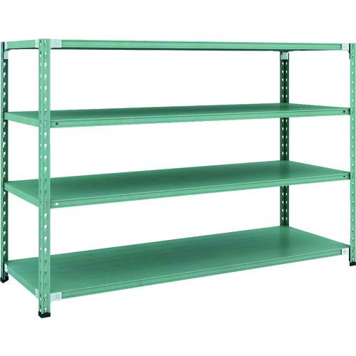 (直送品)TRUSCO CB型セミボルトレス軽量棚 1800X600XH1200 4段 グリーン C...