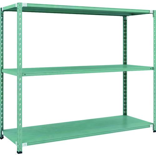 (直送品)TRUSCO CB型セミボルトレス軽量棚 1800X600XH1500 3段 グリーン C...