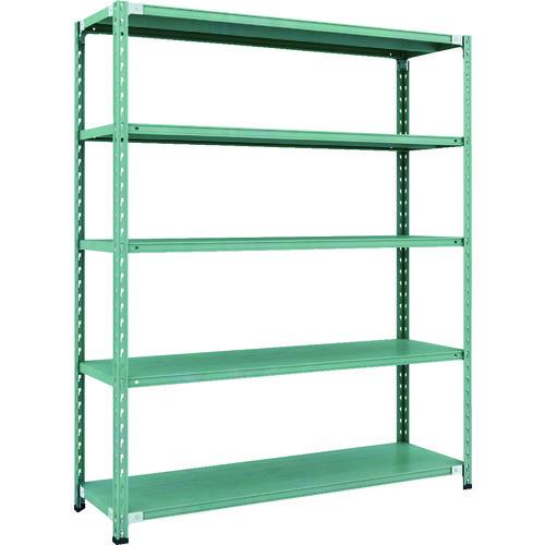 (直送品)TRUSCO CB型セミボルトレス軽量棚 1500X450XH1800 5段 グリーン C...