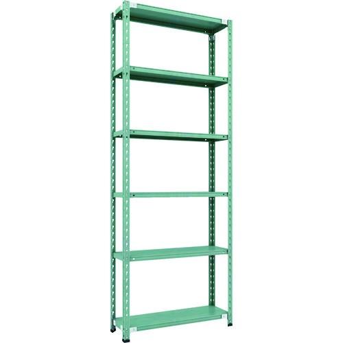 (直送品)TRUSCO CB型セミボルトレス軽量棚 900X300XH2400 6段 グリーン CB...