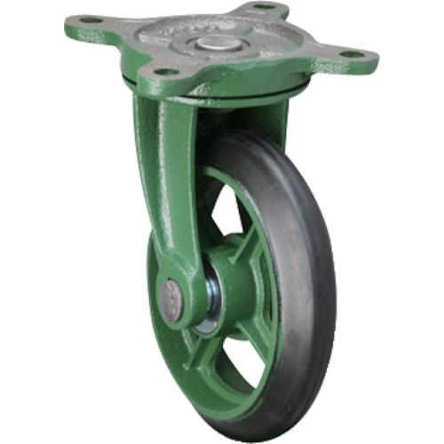 (送料別途)(直送品)東北車輛製造所 標準型自在金具付ゴム車輪 250 250BRB