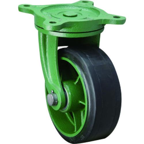 (送料別途)(直送品)東北車輛製造所 幅広型自在金具付ゴム車輪 250X65 250X65TBRB