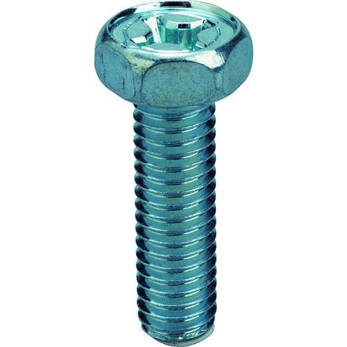 TRUSCO 十字穴付六角アプセットボルト 三価白 M4×8 76本入  Y306-0408