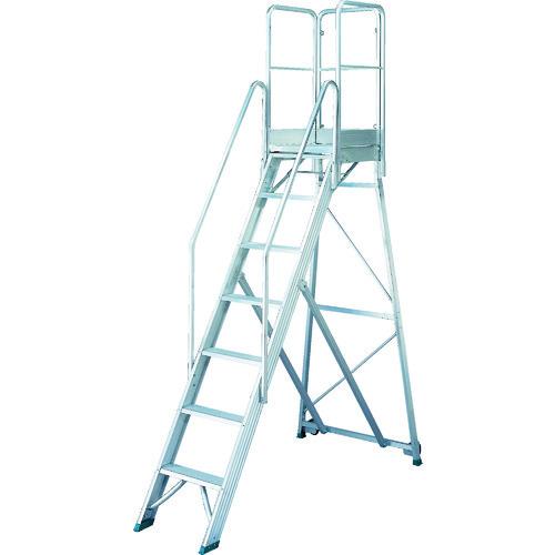 (送料別途)(直送品)TRUSCO 折りたたみ式作業用踏み台 高さ2.10m 高さ900手すりフルセ...