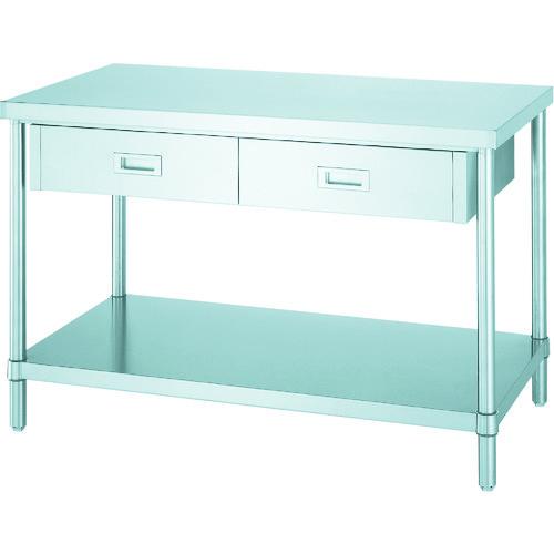 (直送品)シンコー ステンレス作業台片面引出付ベタ棚 間口600×奥行450×高さ800 WDB-6...