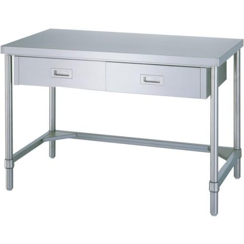 (直送品)シンコー ステンレス作業台片面引出付三方枠 間口1500×奥行900×高さ800 WDT-...