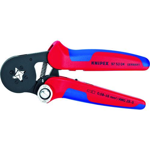KNIPEX 9753-04 エンドスリーブ用自動調整圧着ペンチ 9753-04