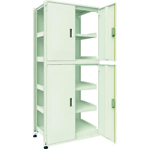 (個別送料2000円)(直送品)TRUSCO M3型ユニット中量棚 4枚扉・背パネル付 H2100X...