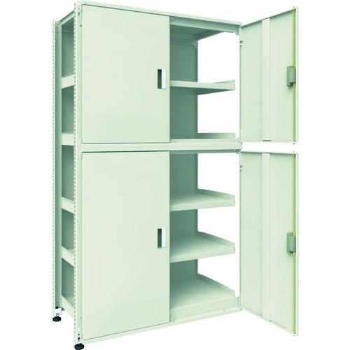 (個別送料2000円)(直送品)TRUSCO M3型ユニット中量棚 4枚扉・背パネル付 H2100X...