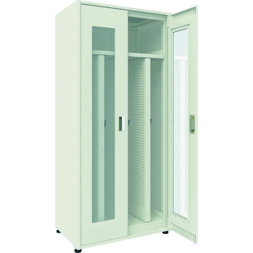 (個別送料2000円)(直送品)TRUSCO M3型ユニット中量棚 両開きアクリル扉・背・側パネル付...