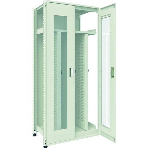 (個別送料2000円)(直送品)TRUSCO M3型ユニット中量棚 両開きアクリル扉・背パネル付 H...