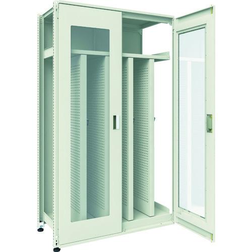 (個別送料2000円)(直送品)TRUSCO M3型ユニット中量棚 両開きアクリル扉・背パネル付 H...