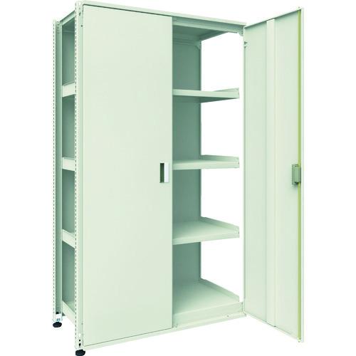 (個別送料2000円)(直送品)TRUSCO M3型ユニット中量棚 両開き扉・背パネル付 H2100...