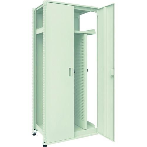 (個別送料2000円)(直送品)TRUSCO M3型ユニット中量棚 両開き扉・背パネル付 H2100...