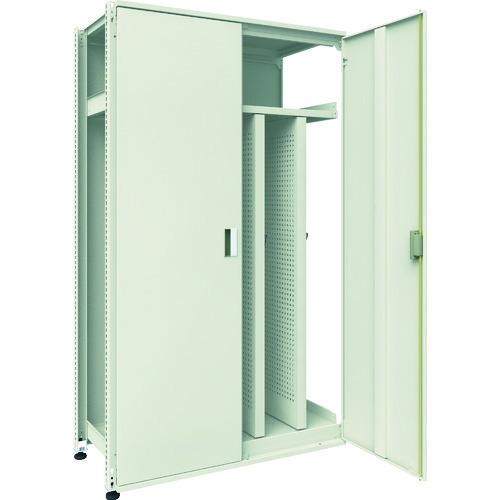 (個別送料2000円)(直送品)TRUSCO M3型ユニット中量棚 両開き扉・背パネル付 H2100...