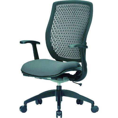 (送料別途)(直送品)アイコ 事務用回転イス(ハイバック肘付き) 座面グレー 背面ブラック MA-1...