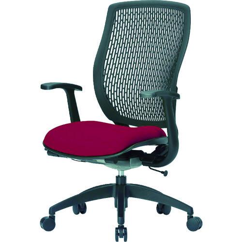 (送料別途)(直送品)アイコ 事務用回転イス(ハイバック肘付き) 座面ワイン 背面ブラック MA-1...