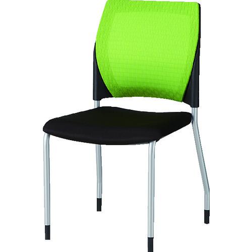 (送料別途)(直送品)ナイキ 会議用チェアー(4本脚) 色:背グリーン座ブラック E334-GR