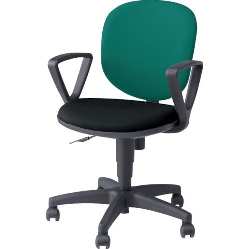 (送料別途)(直送品)ナイキ 事務用チェア 背:グリーン/座:ブラック 固定肘付 SER511F-G...