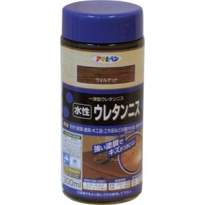 アサヒペン 水性ウレタンニス 300ML ウォルナット 447623｜plus1tools