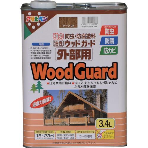 アサヒペン ウッドガード外部用 3.4L チーク 530288
