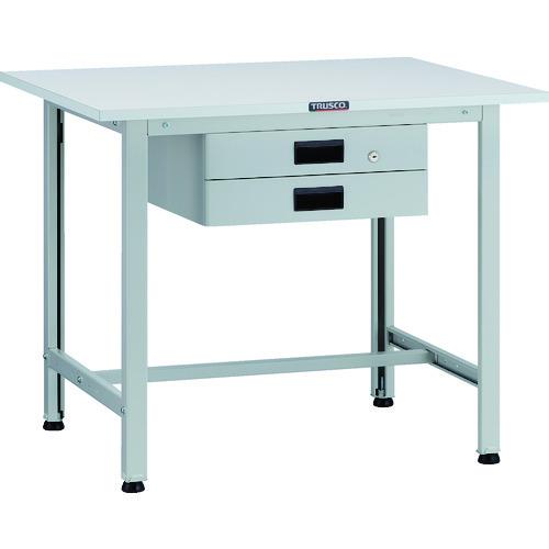 (直送品)TRUSCO AO型軽量作業台 900X750 薄型2段引出付 AO-0975UDK2