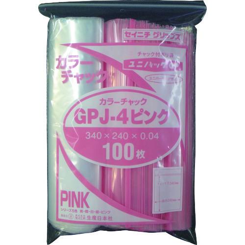 セイニチ ユニパック GP J‐4カラーチャック ピンク GP J-4 COLOR CHAKKU P...