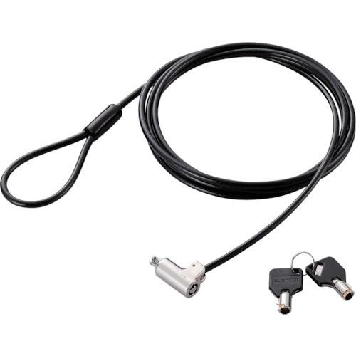 エレコム セキュリティワイヤー シリンダー錠 シリンダーサイズ直径12mm ESL-7U